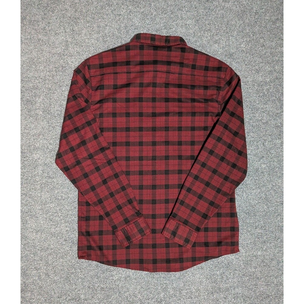 Poncho Flannel Shirt Mens Large Slim Fit Plaid - Picture 2 of 8
